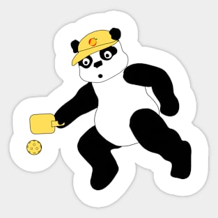 Panda Bear Pickleball Sticker